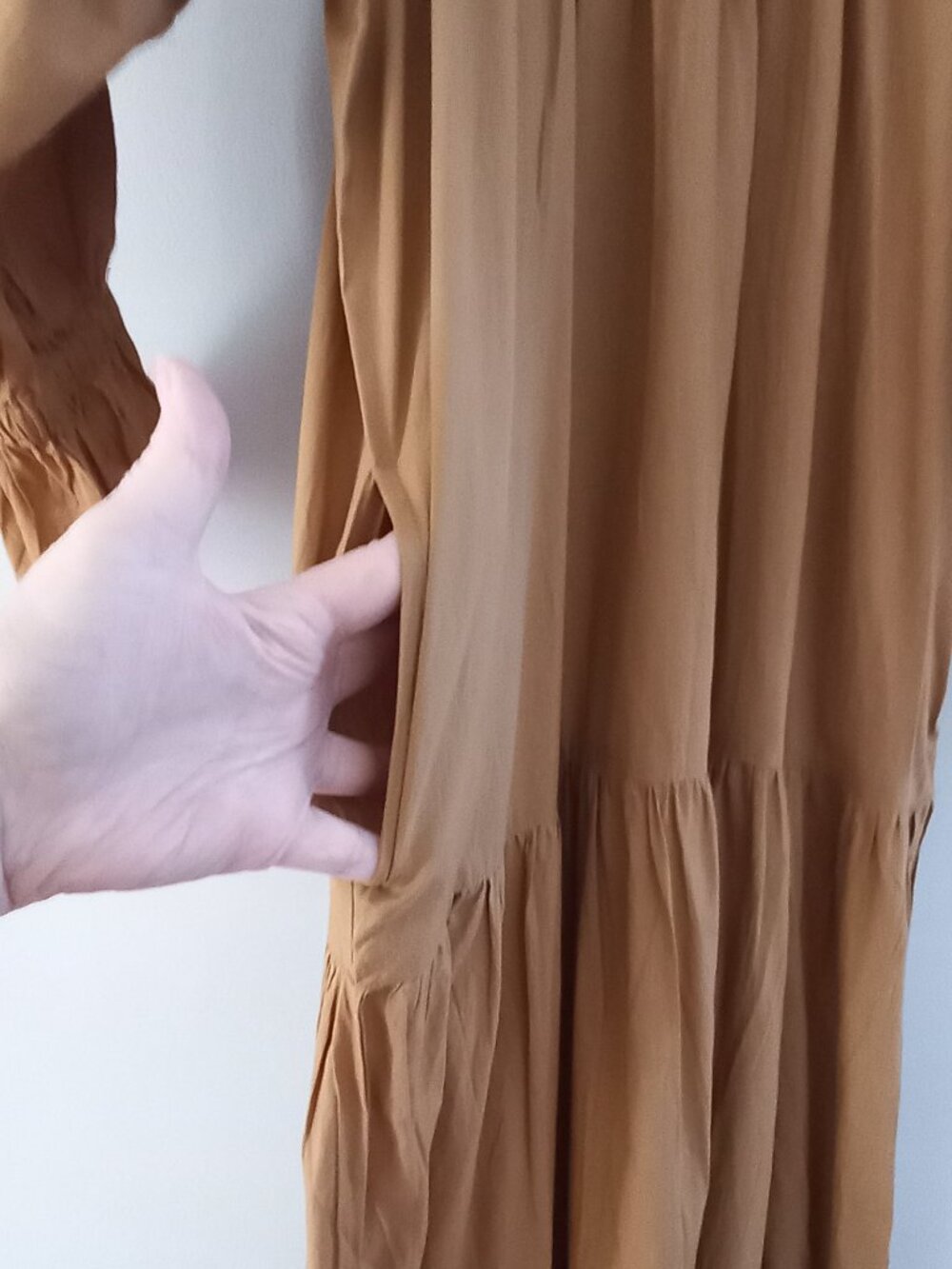 DAUGHTERS OF INDIA camel brown cotton dress - Picture 8 of 10